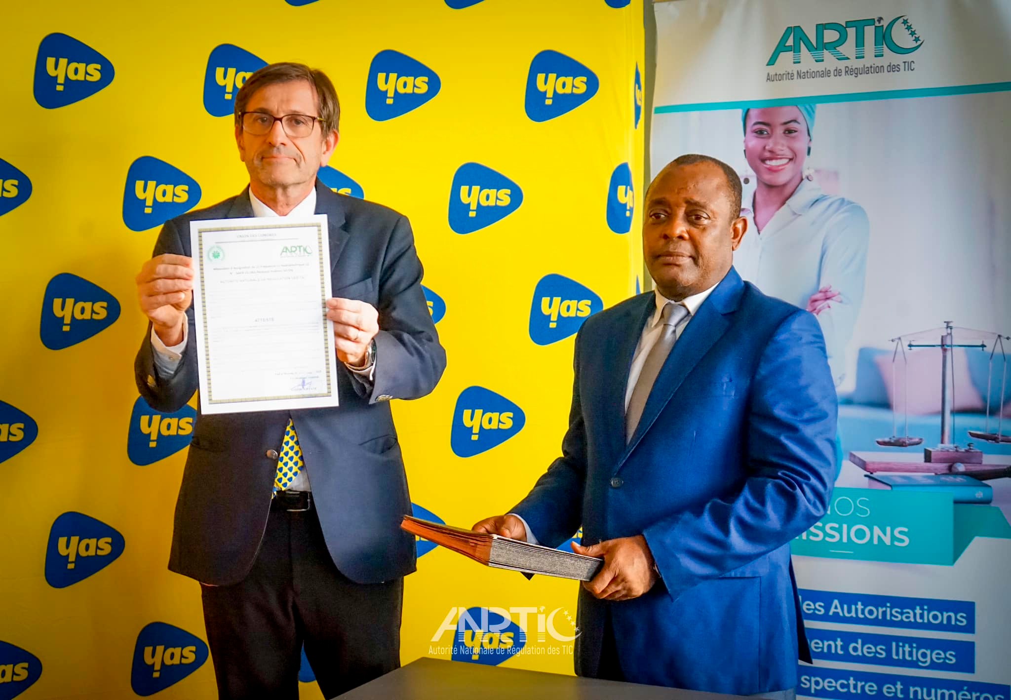 Attribution de fréquence 5G à l'opérateur YAS COMORES par l'ANRTIC